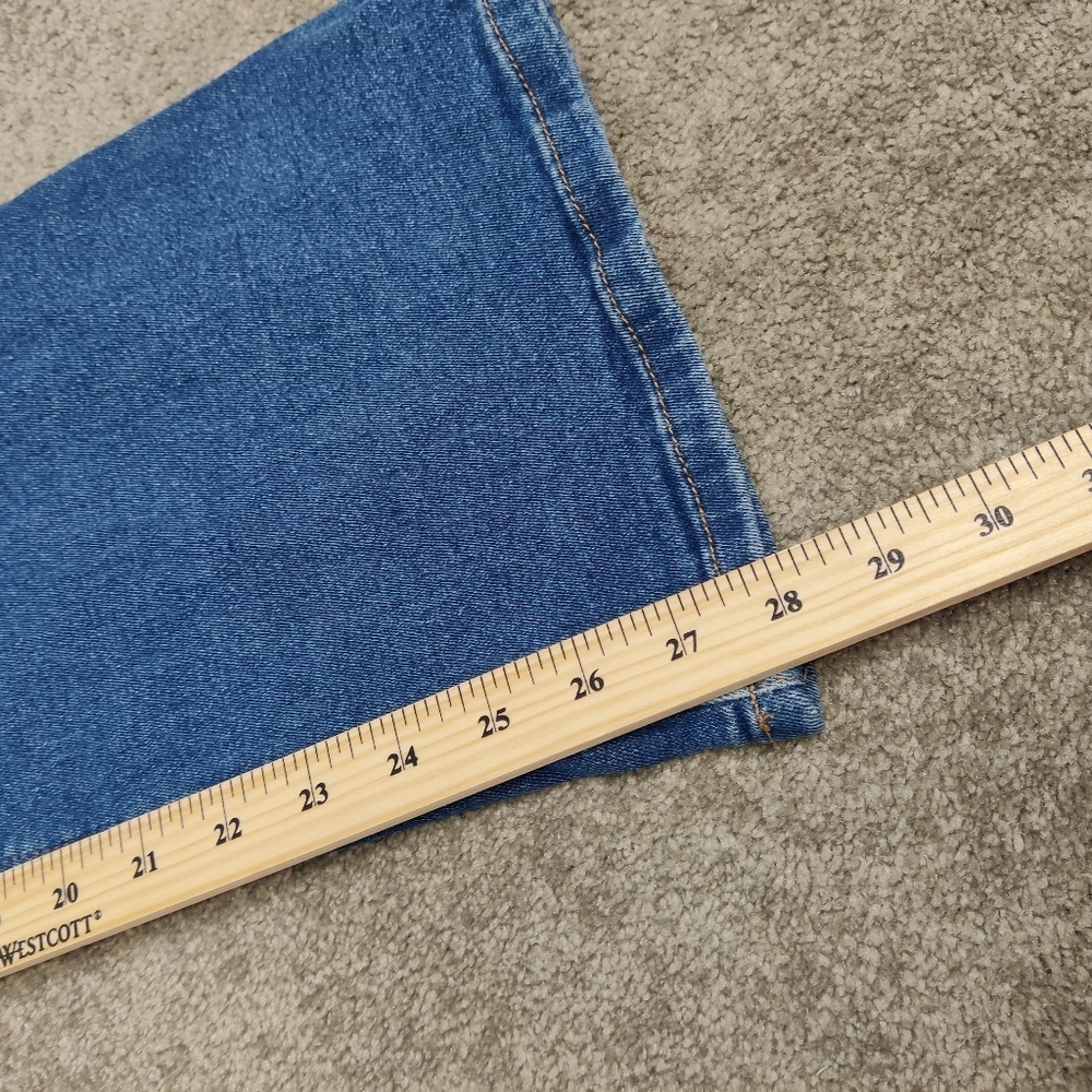 LC Waikiki Mars Women's High Waist Flare Jeans in Blue Size 30 Cotton - Picture 9 of 11